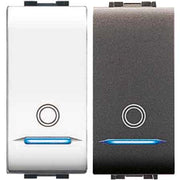 PULSANTE UNIPOLARE ILLUMINABILE 'MYLIFE' 16Ax 250V - Bianco - EC ELETTROCANALI