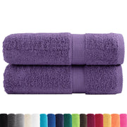 Asciugamani Premium SOLUND 2 pz Viola 50x100 cm 600 g/m² 137353
