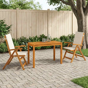 Set da pranzo da giardino 3 pezzi 3 pz Naturale 3434602