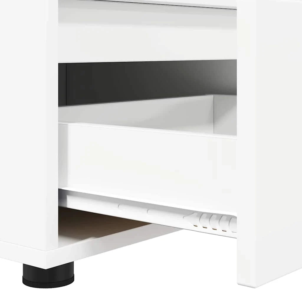 Mobile porta TV moderno rettangolare bianco con cassetto e ripiani decorativi di design 100 x 48 x 43 cm in legno ingegnerizzato bianco 02_0054661