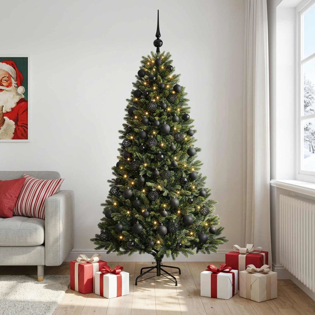 Albero di Natale Artificiale con Palline 240 cm 300 LED 3466426