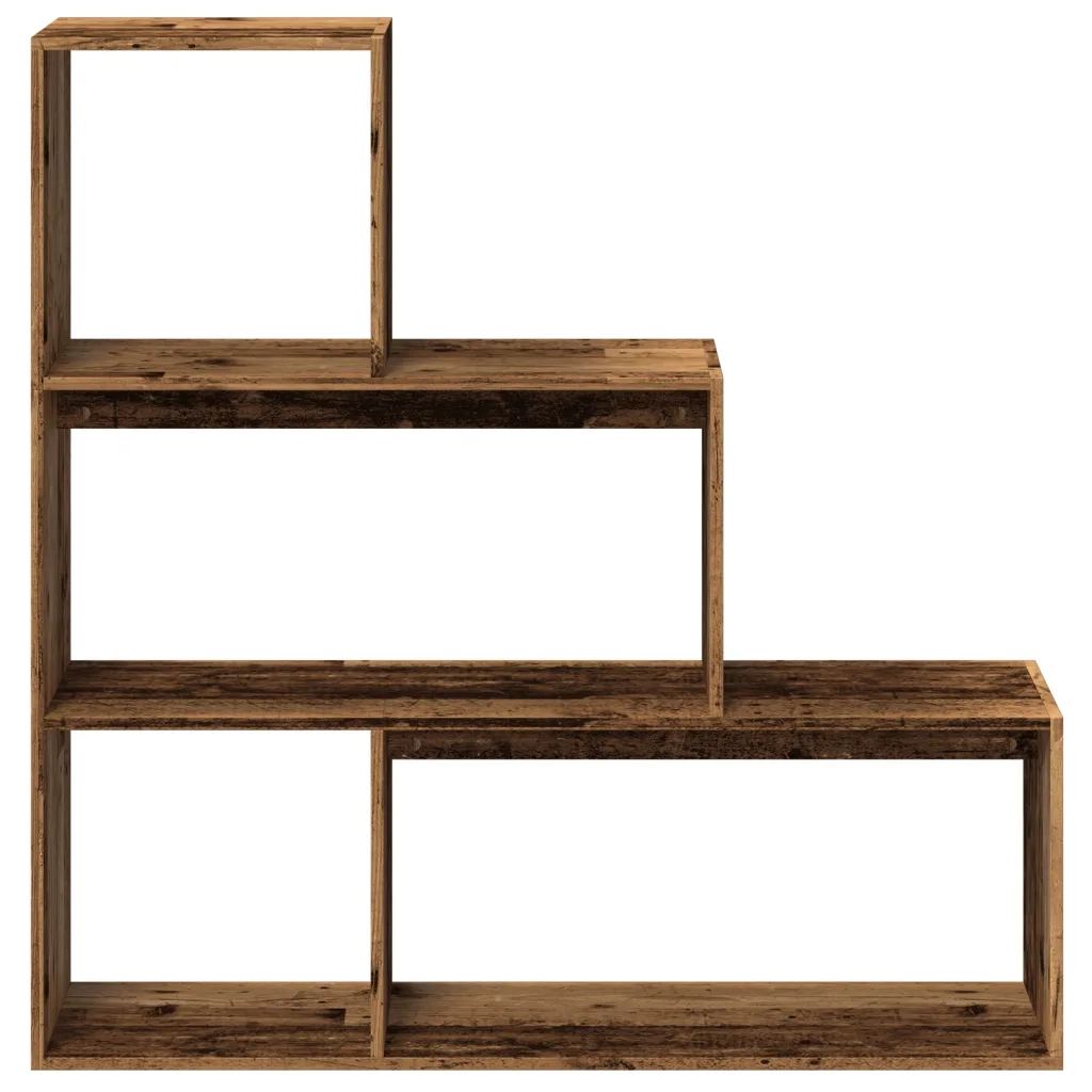 Libreria Divisorio 3Ripiani Legno Antico 123x29x123 Truciolato 857992