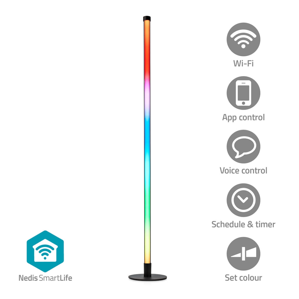 Lampada d'ambiente RGBIC 10W Wi-Fi Connected 180lm 2700-6500K Nero Nedis