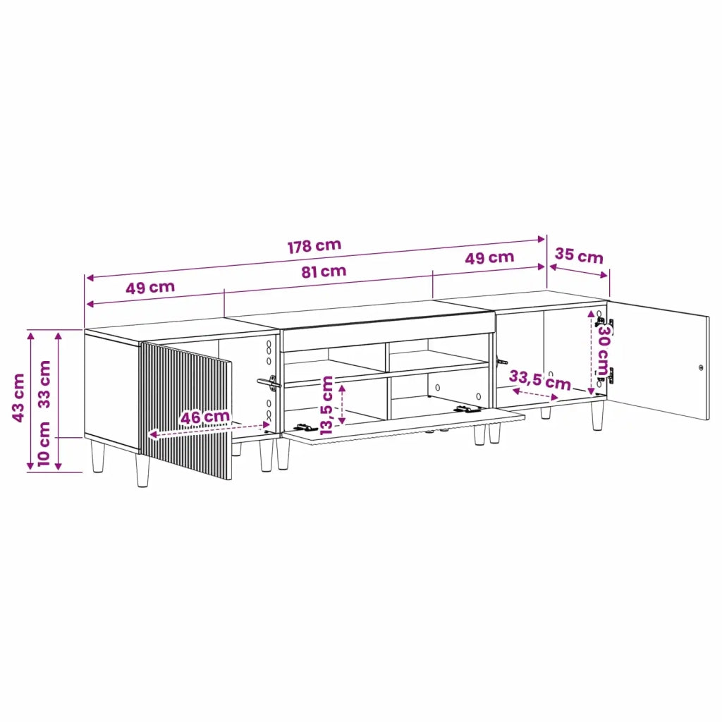Mobile TV LED a 5 pezzi Rovere Sonoma Legno ingegnerizzato 3416597