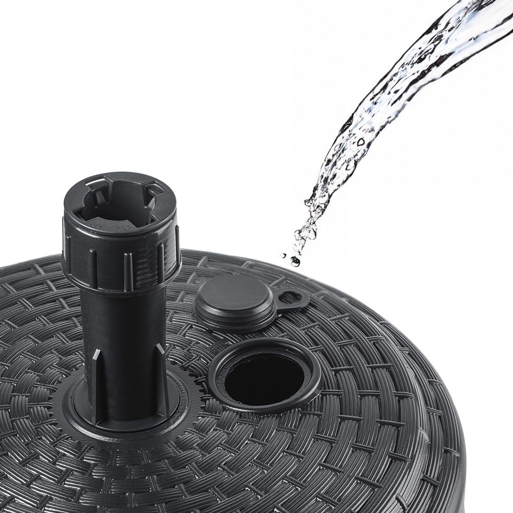 Base per ombrellone da giardino KADAX, rotonda, 39 cm, con peso, grigia