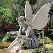 Figurine Decorativa - Bambola di Cera Artigianato Decorazione Giardino Ornamento - Fata Seduta Giardinaggio Decorazione Giardino Figurine di Paesaggio
