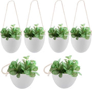 Set di 6 decorazioni per piante a macramé - 9 x 9,5 cm - vasi da appendere - vasi da parete - piccole piante da appendere - sostenitori di piante - lampade da appendere - piante - decorazioni per parete per camera - balcone - giardino