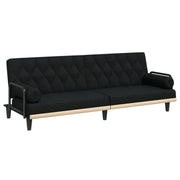 Divano letto con braccioli in tessuto nero 02_0019835