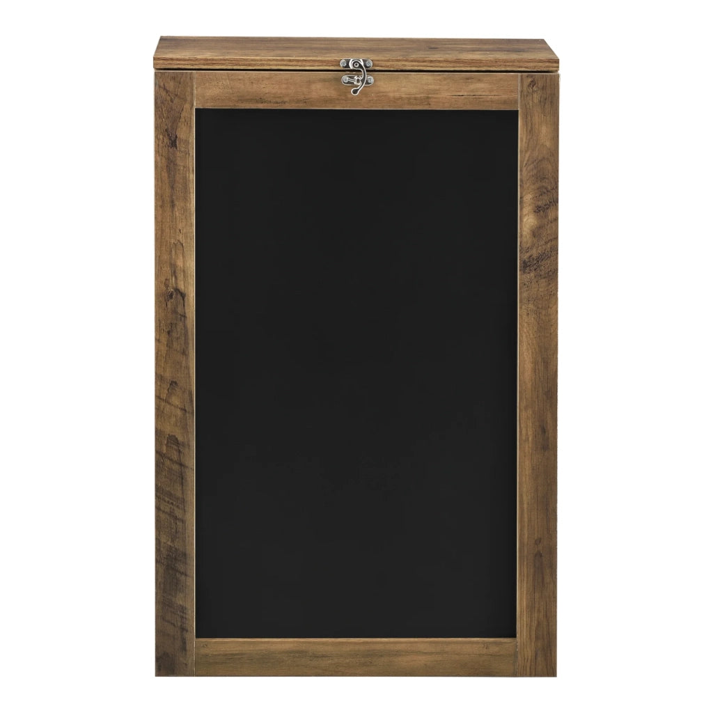 Scrivania pieghevole da parete MDF 156 cm marrone/nero 03_0004358