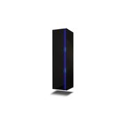 Colonna da bagno sospesa, collezione BIRD, colori nero opaco e nero lucido, ideale per un bagno moderno.