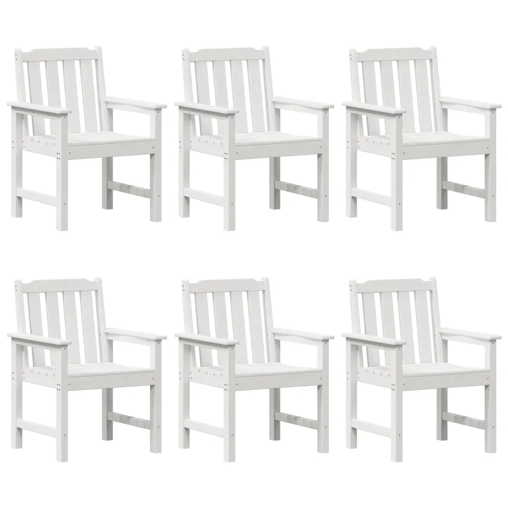 Sedia da Giardino 6 pcs Bianco 65.5 x 59 x 88 cm Polietilene 3335798
