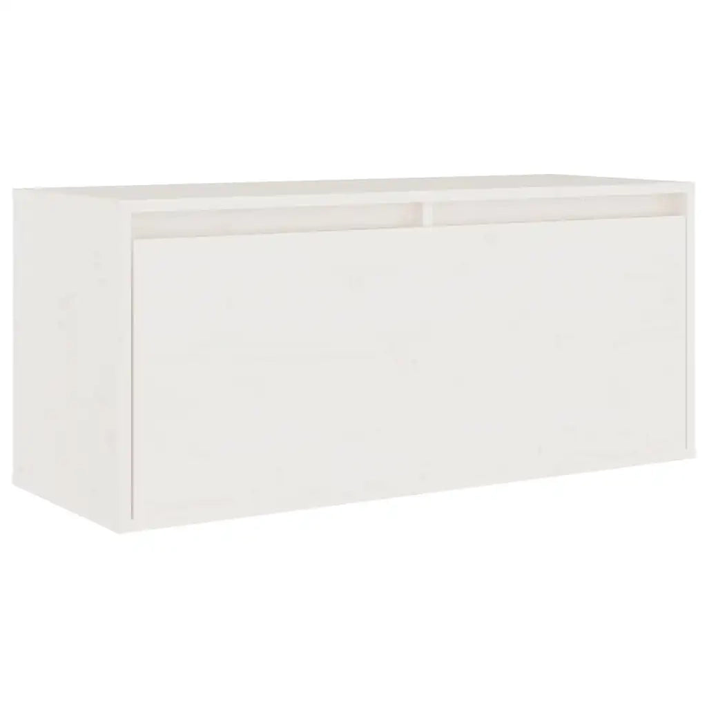 Mobili Porta TV 4 pz Bianchi in Legno Massello di Pino cod mxl 15238