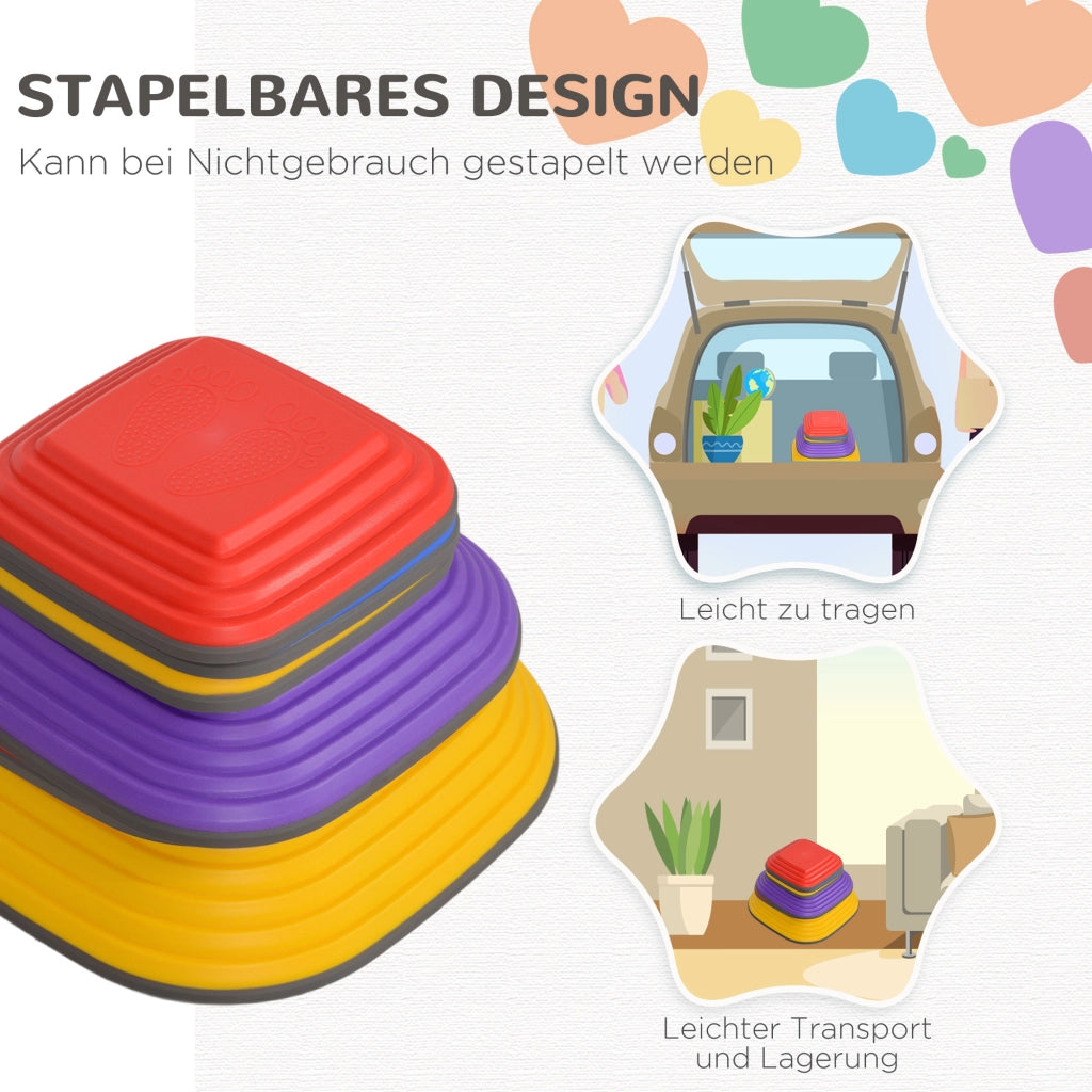 Blocchi di equilibrio per bambini ¨C zephmum ¨C multicolore, 6 pezzi, antiscivolo