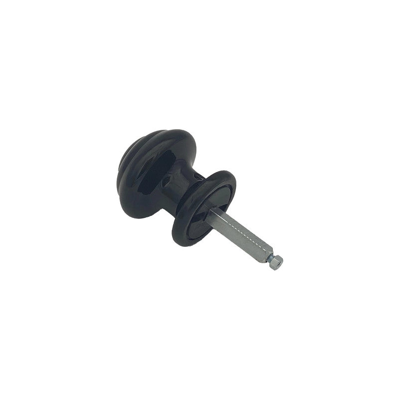 Pomolo fisso per porta SAGUATTI 871/60QQ in alluminio nero lucido