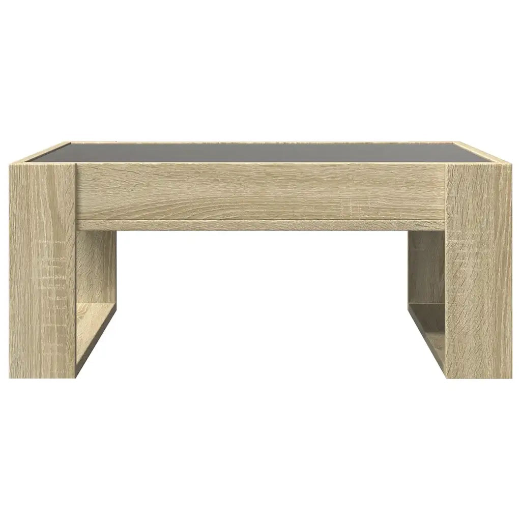 vidaXL Tavolino da Salotto con LED Infinity Rovere Sonoma 70x53x30 cm