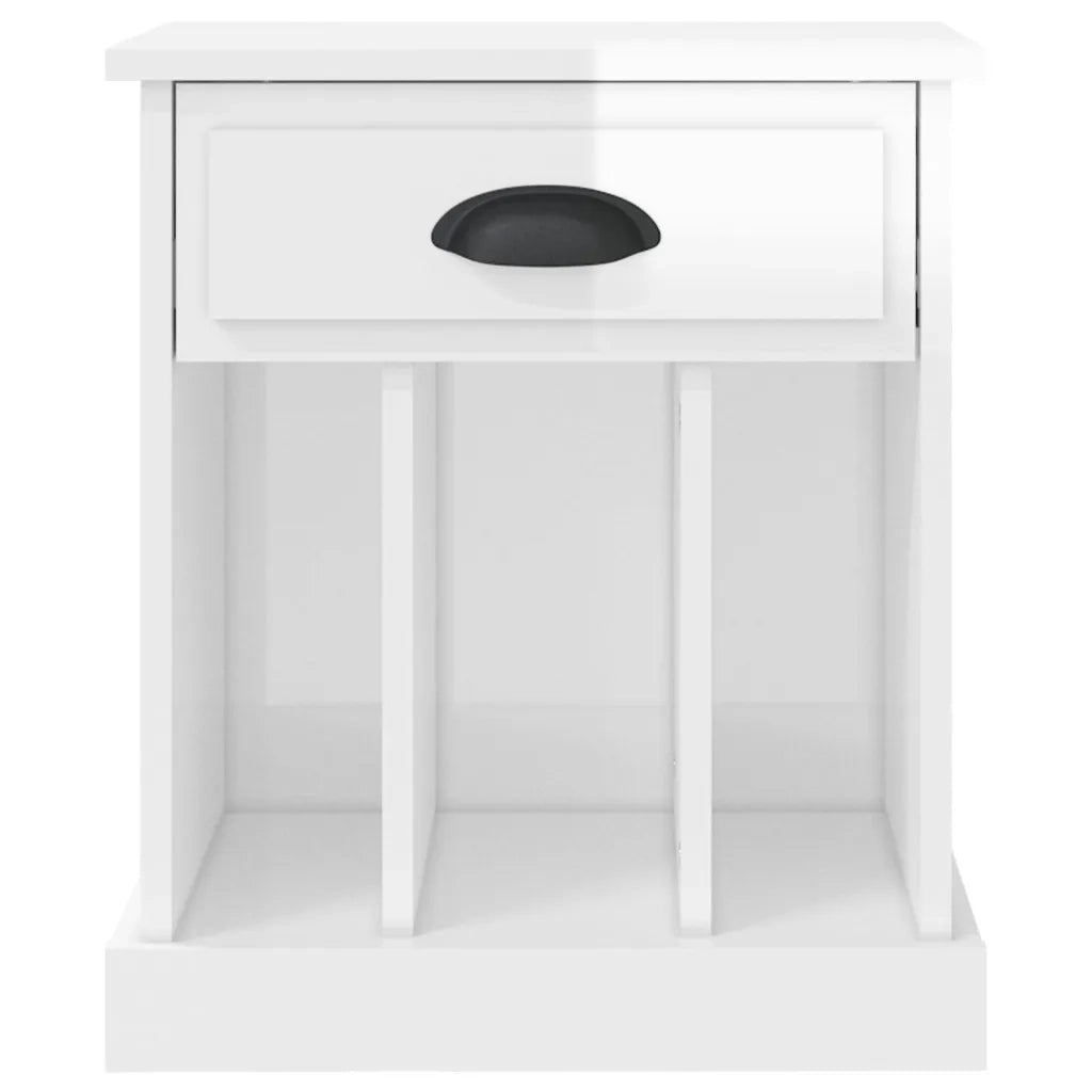 Comodini 2 pz-Set di 2 Tavolino da notte Bianco Lucido 43x36x50 cm