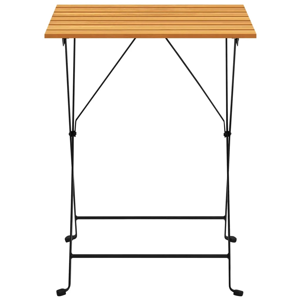 Set da Bistrot 3 pz Pieghevole in Legno Massello di Acacia 313157