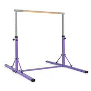 Barra ginnastica per bambini con 13 altezze regolabili portata 100kg, Attrezzatura palestra domestica Viola
