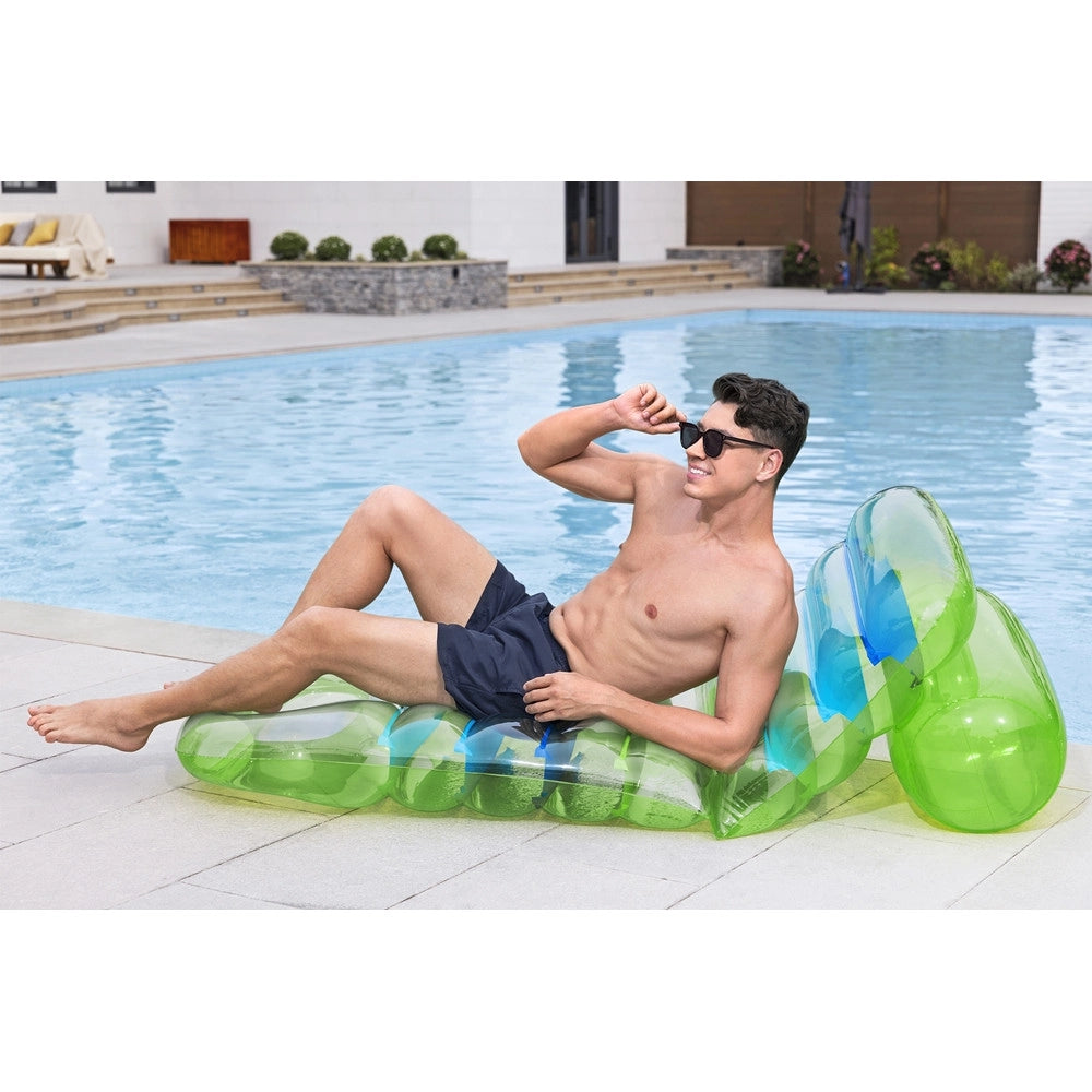 Trade Shop - Lettino Materassino Galleggiante Gonfiabile Regolabile Lounge 193x80cm Piscina Mare 43962 -