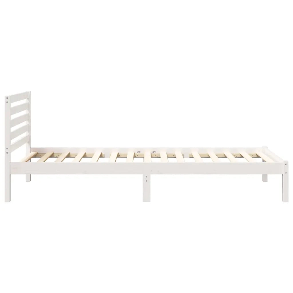 Struttura del letto Bianco 80 x 210 cm Pino massello 872303