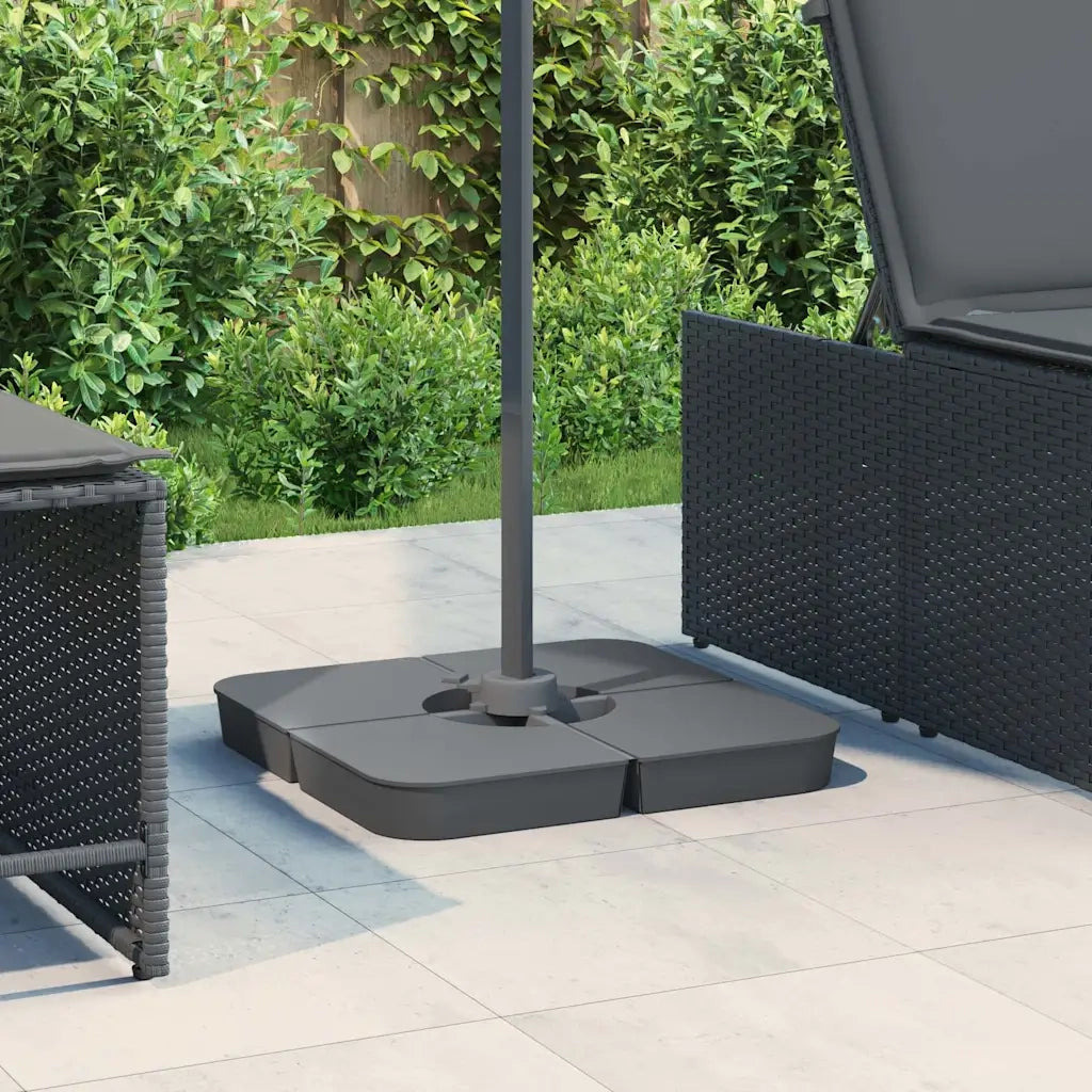 Set Base per Ombrellone 4 pz con Supporto a Croce 100 kg PP CFW7135178