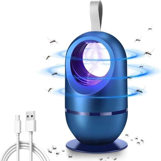 Uccellatore Elettrico per Insetti - Luce Ultravioletta per Zanzare - Caricabile via USB - Rastrello per Zanzare - Camping - Esterno - Animali Nocivi - Rastrello per Insetti.