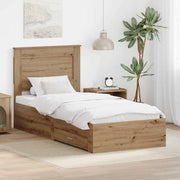 Struttura del letto con cassetto con testiera Legno multistrato 3410357