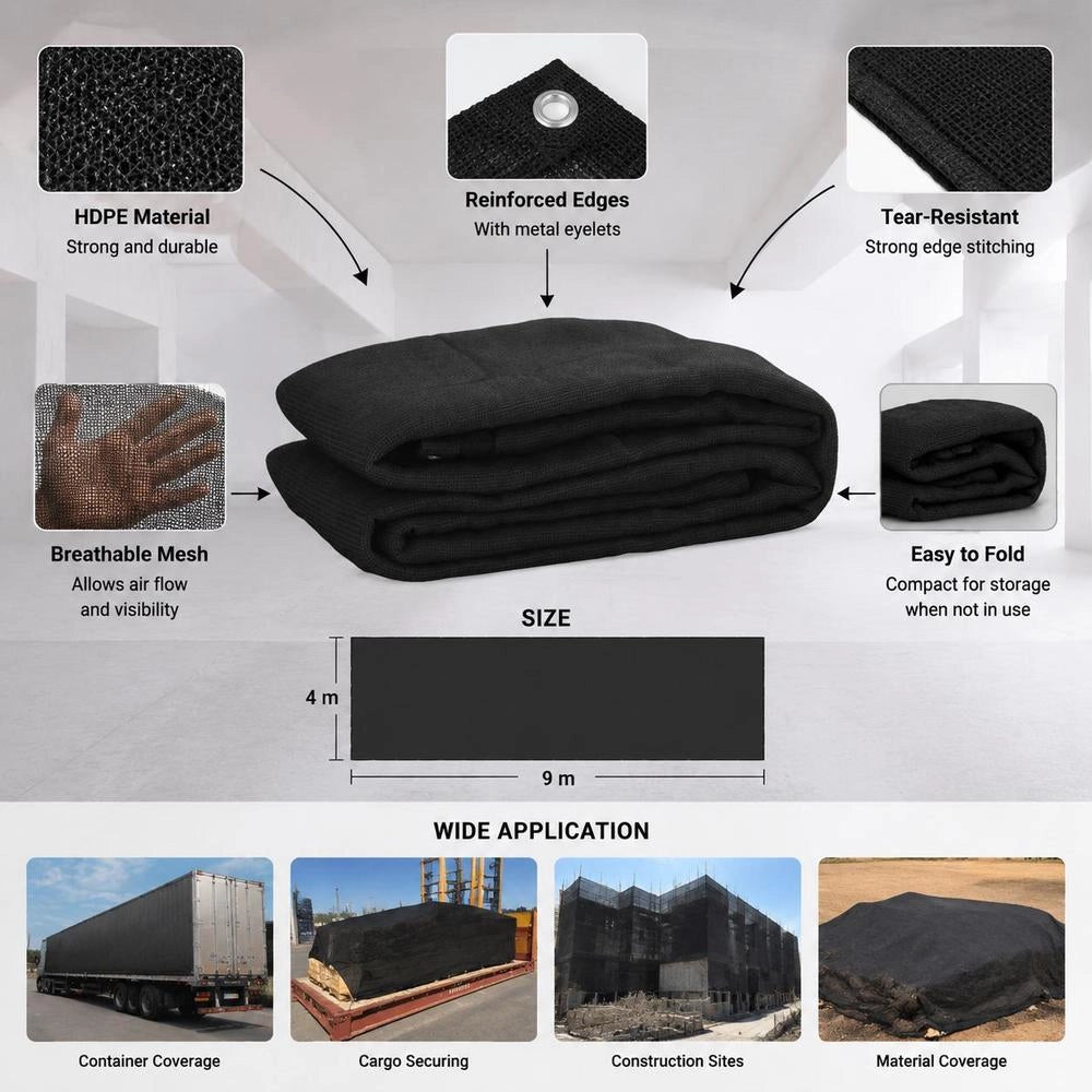 Container Net HDPE 4 X 9 M Black