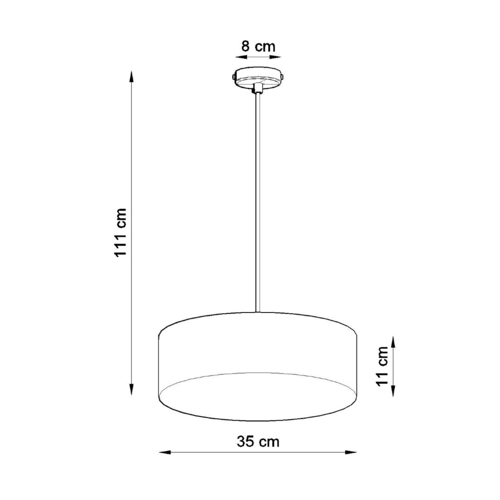 Lampada a sospensione PIAZZA 35 nera Pure Lume PU.0115