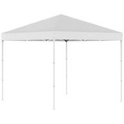 GAZEBO DA GIARDINO PIEGHEVOLE IN ACCIAIO E TESSUTO OXFORD 2.45 X 2.45 M BIANCO