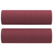 Cuscini Decorativi 2 pz Rosso Vino ?15x50 cm in Tessuto CFW8965396