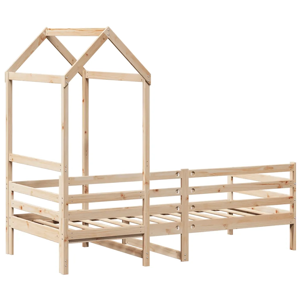 Dormeuse con Tetto 80x200 cm in Legno Massello di Pino 3282200