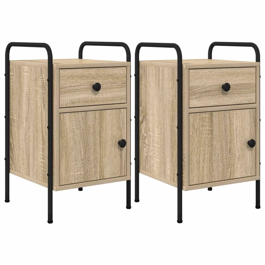 Armadio da Notte 2 pz Rovere Sonoma 35 x 36,5 x 61 cm 8007650