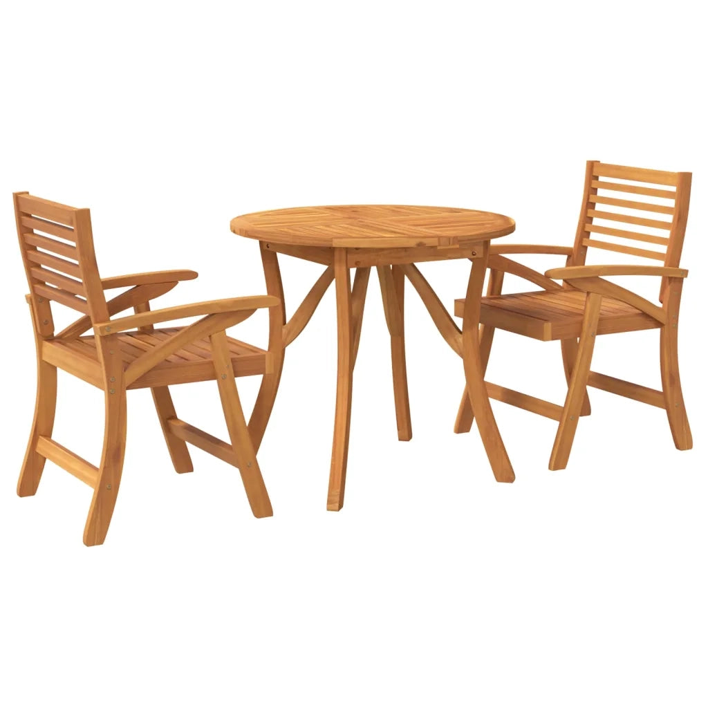 Set da Pranzo per Giardino 3 pz in Legno Massello di Acacia 3156854