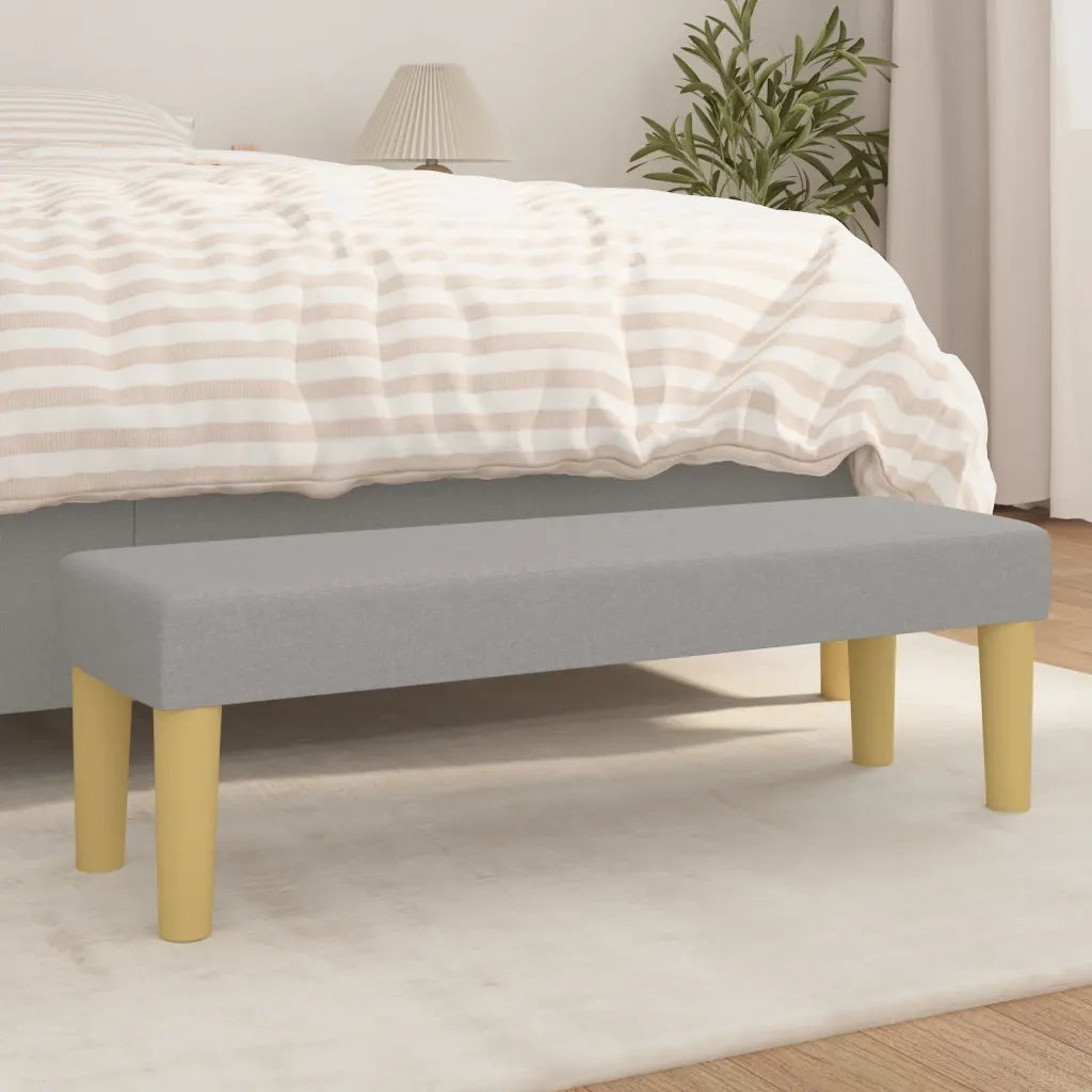 Panca Grigio Chiaro 100x30x30 cm in Tessuto CFW5176363