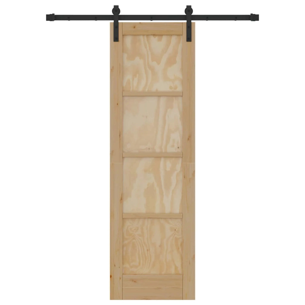 Porta scorrevole Naturale 61 x 198,5 cm Legno Massello di Pino