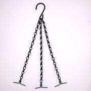 Set di vasi per piante da parete da 6 - Vasi in metallo per piante da parete - Catena appesa - Nero - Ganci a S - Lunghezza totale 40 cm - Vaso per piante da parete