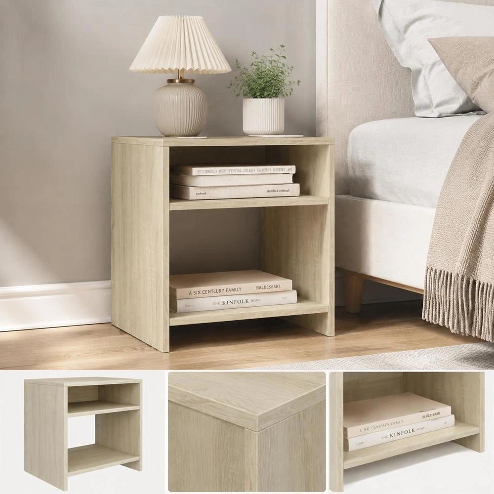 Bedside Table Sonoma Oak 40x30x40 Cm Wood Composite