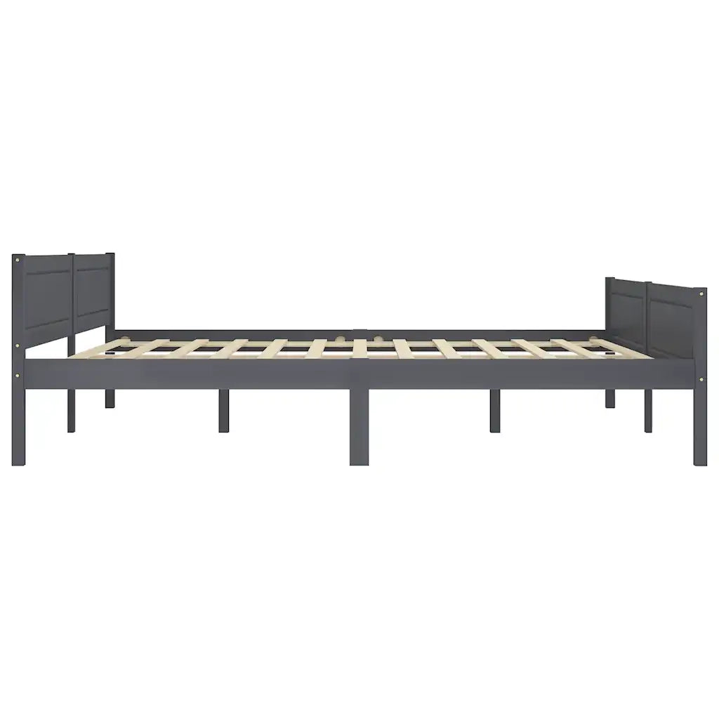 Giroletto Grigio in Legno Massello di Pino 180x200 cm 322129