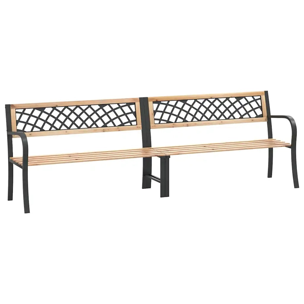 Panca da Giardino Doppia 238 cm in Legno di Abete Cinese 317134