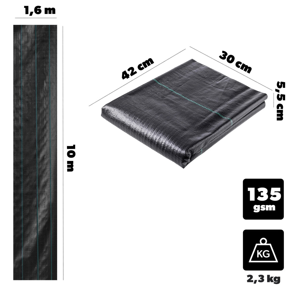 KADAX Agrotkanina 135gsm P25709 1.6 x 10m K16404