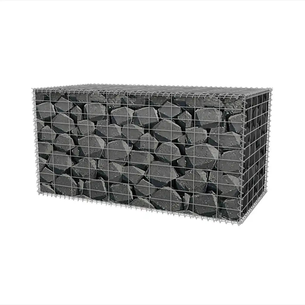 Gabbione in Rete in Acciaio Zincato 100x50x50 cm 142549