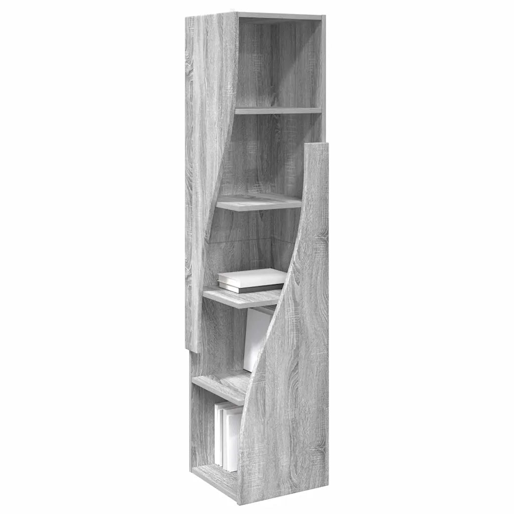 Mobile angolare Grigio Sonoma 32x32x140cm Legno multistrato 889881