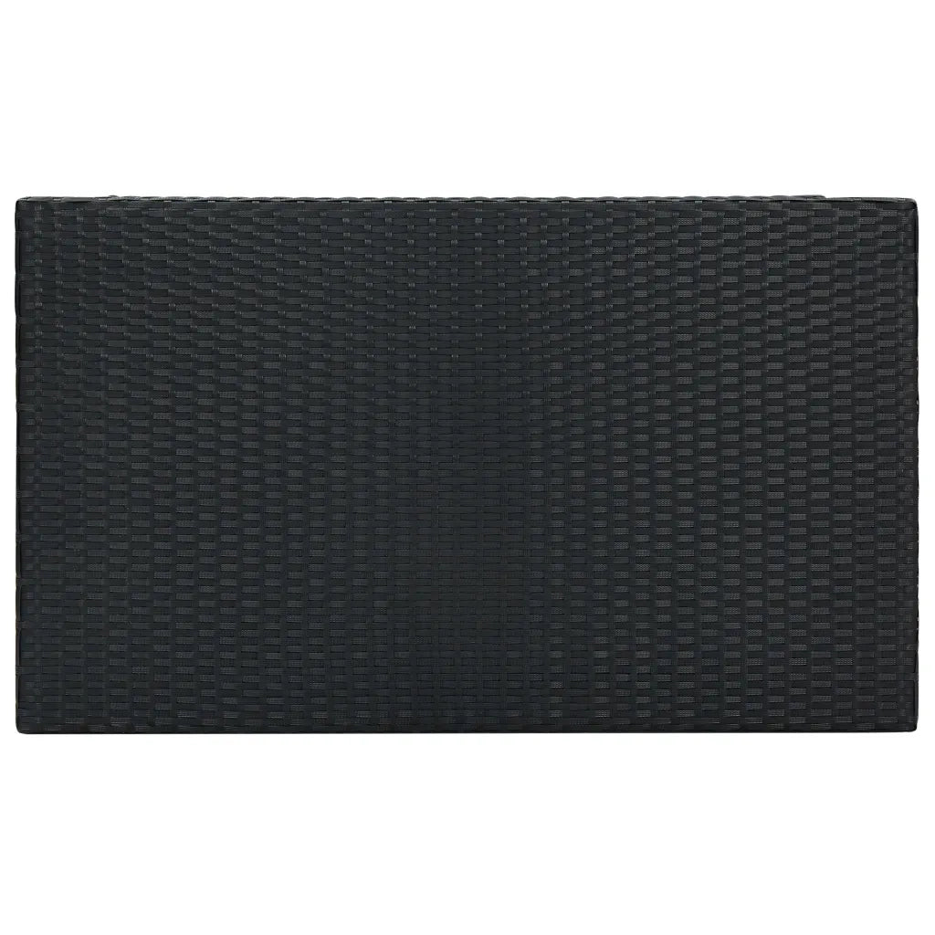 Tavolo da Bar da Giardino Nero 100x60,5x110,5 cm Polyrattan 45874