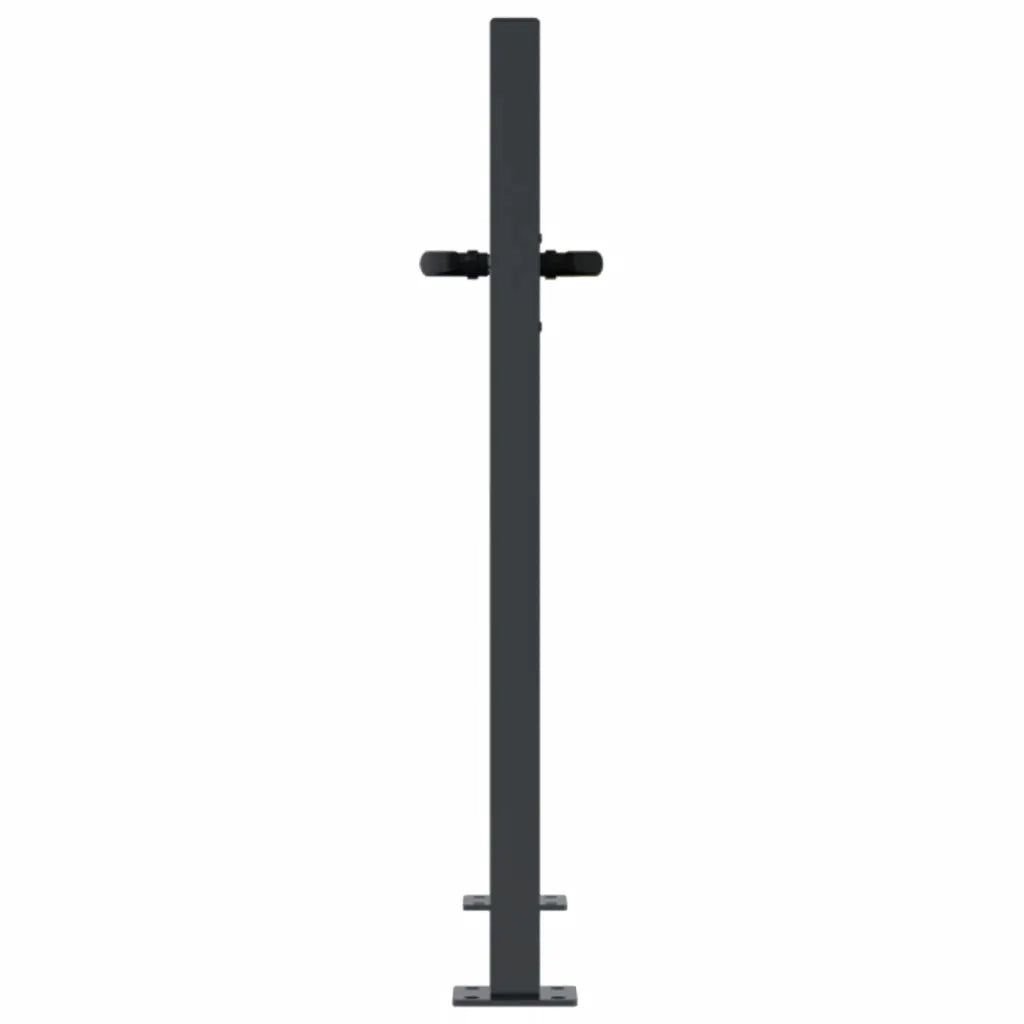 Cancello da giardino antracite 100x75 cm in acciaio con design ad albero 153154