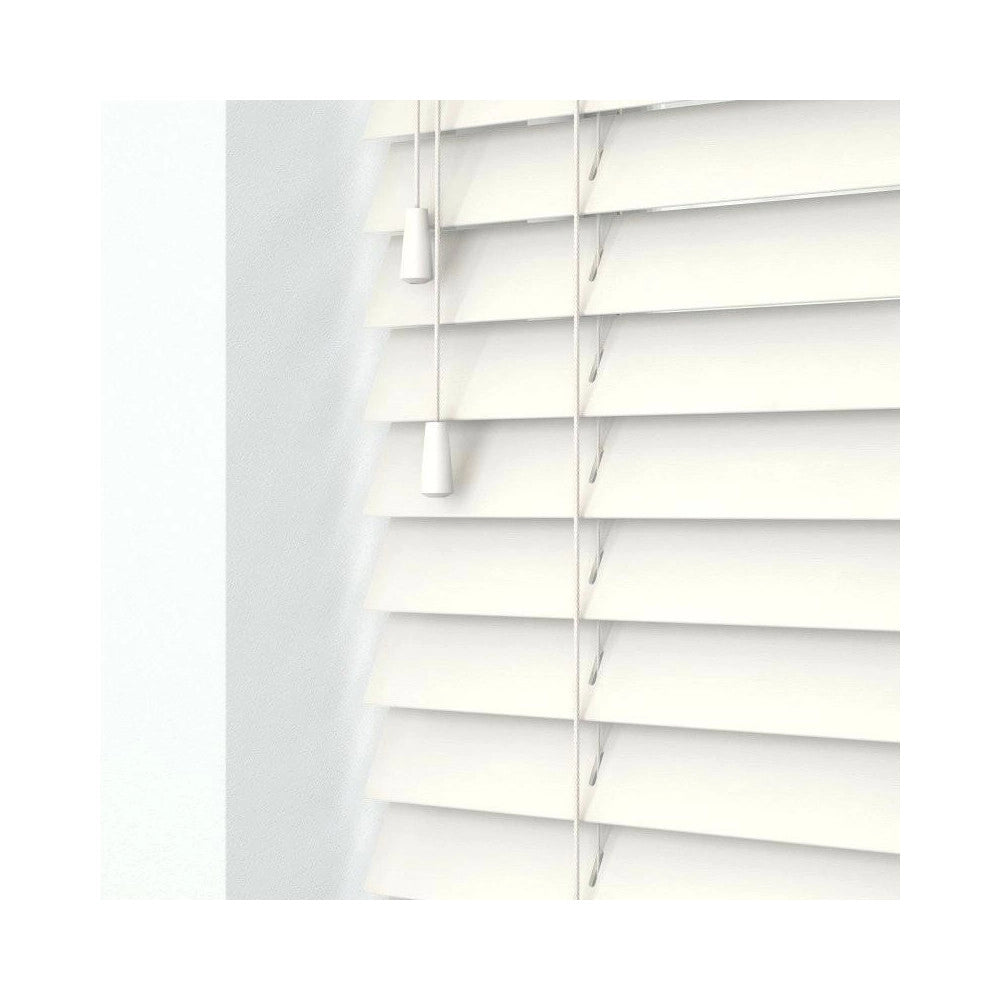 Trade Shop - Tenda Veneziana Da Interno Casa Sole Effetto Legno Colore Bianco 100x160cm -