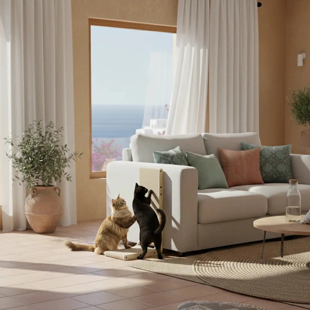 Tiragraffi per gatti LITORAL a forma di L stabile con doppio utilizzo 68 x 42 x 29 cm