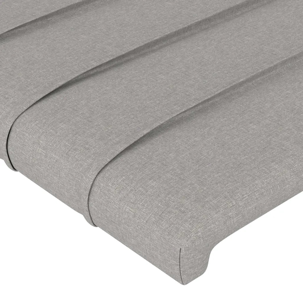 Testiera a LED-Testata con LED Grigio Chiaro 160x5x118/128 cm in Tessuto 703440