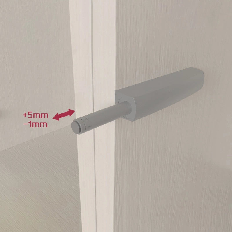 Lotto di 10 chiusure per porte da avvitare ai mobili con regolazione Push Lite, lunghezza 80 mm, Chiusura soft, Tecnop..
