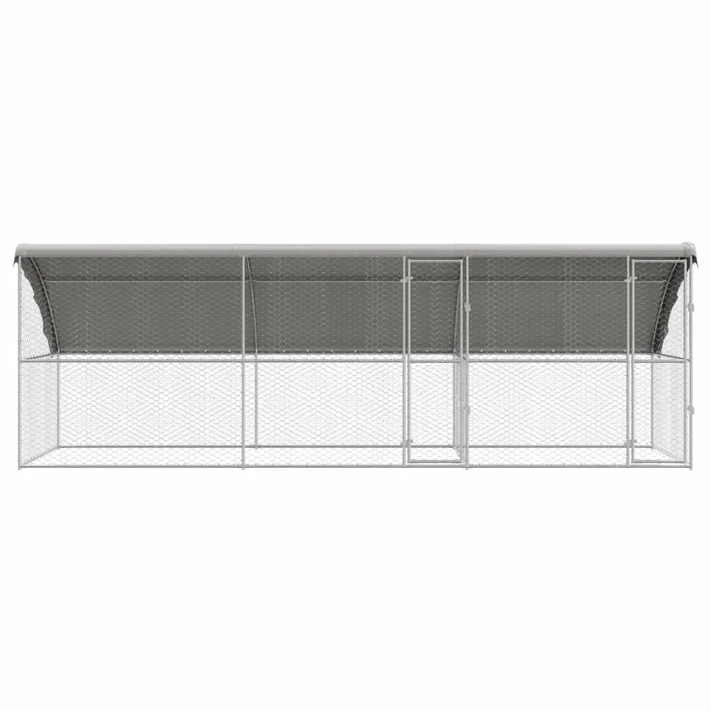 Cuccia per cani 3 pcs Argento 6 x 2 x 2 m Acciaio zincato